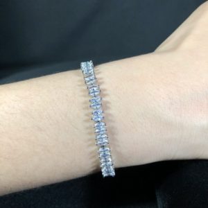 Pulseira Zircônia Banho Ródio 110316