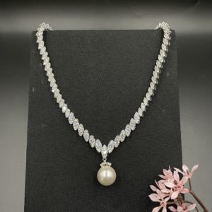 Colar Zircônia Banho Ródio 100630