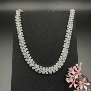Colar Zircônia Banho Ródio 100650