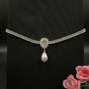 Colar Choker Pérola Banho Branco 102776