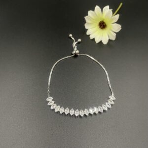 Pulseira Zircônia Banho Ródio 110713